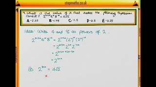 ENGAA 2017 Section 1  Q13  Simplifying powers  Worked Solution [upl. by Atworth610]