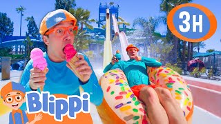 BLIPPIS WATER PARK ADVENTURE  More  Blippi and Meekah Best Friend Adventures [upl. by Hairem]