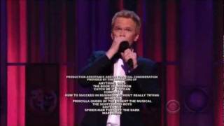 Neil Patrick Harris Closing Rap Tony Awards 2011 [upl. by Terrena907]