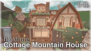 Bloxburg  Cottage Mountain House Speedbuild exterior [upl. by Amsirhc]