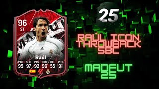 RAÚL ICON THROWBACK SBC  Madfut 25 [upl. by Ainevul]