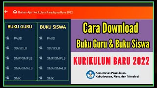 kurikulum baru 2022  Cara unduh buku teks kurikulum prototype 2022  Bahan ajar guru dan siswa [upl. by Vivianna]