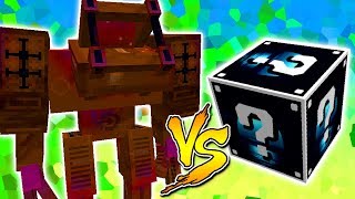 MEGA GOLEM DE CHOCOLATE VS LUCKY BLOCK LUA MINECRAFT LUCKY BLOCK CHALLENGE [upl. by Einnoj]