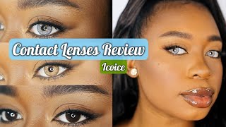 Colored Contacts Review for Dark Brown Eyes  Icoice [upl. by Rubbico662]