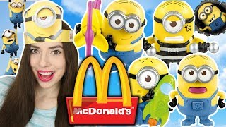 MINIONKI MCDONALDS HAPPY MEAL ZABAWKI GRU DRU I MINIONKI DESPICABLE ME 3 [upl. by Leugim]