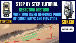 Resection method of topcon and sokkia total station [upl. by Trik705]