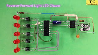 Reverse Forward Light LED Chaser  LED Chaser Using CD4017 [upl. by Hodges457]