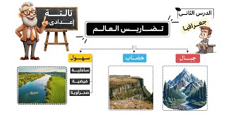 تضاريس العالم الصف الثالث الإعدادى  الدرس الثانى  جغرافيا [upl. by Erie]