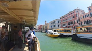 Getting around Venice Italy on public transport Water Bus Ride along the Venice Grand Canal [upl. by Ttayw]