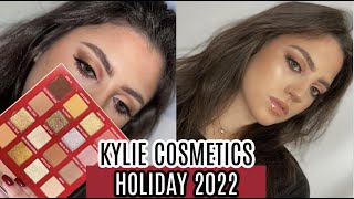 KYLIE COSMETICS HOLIDAY COLLECTION 2022 REVIEW  TUTORIAL [upl. by Verina]