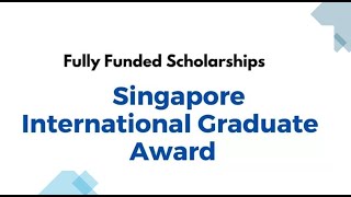 2025 Singapore International Graduate Award international phd [upl. by Er]