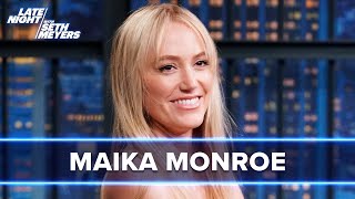 Maika Monroe Didnt Know What Nicolas Cage Would Look Like While Filming Longlegs [upl. by Henriette]