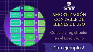 AMORTIZACIÓN CONTABLE DE BIENES DE USO  LIBRO DIARIO [upl. by Netsirt]