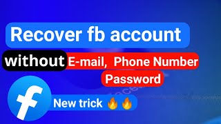 fb account recovery without mobile number or email in a new way [upl. by Chemash]