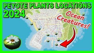 Peyote Plants Locations Map Waterplants Version May 2024  GTA 5 Online [upl. by Auberta287]