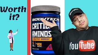 BODYTECH CRITICAL AMINO XT REVIEW  IS IT WORK BUYING [upl. by Tuckie]