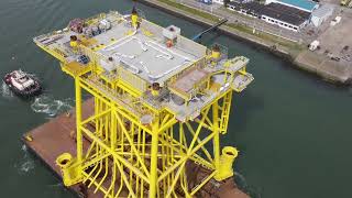 jacket off the Dutch coast West Alpha to the port of Vlissingenbuilt at Heerema Vlissingen [upl. by Diaz447]