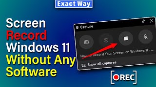 How to screen record windows 11  PC or Laptop [upl. by Chelsey]