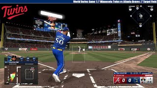 MLB The Show 24  Minnesota Twins vs Atlanta Braves  World Series Game 1 [upl. by Amikat]