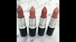 MAC lipstick swatches shades twig and cosmo [upl. by Meldoh734]