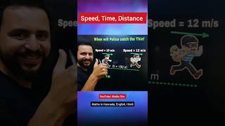 Speed Time And Distance  Police Thief Question  Railway SSC Maths maths shorttrick kannada [upl. by Notrub]