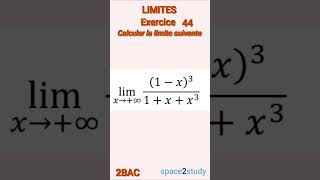 Exercice 44 Limites 2BAC Maths [upl. by Nisa]