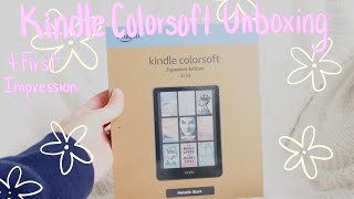 Unbox the Kindle Colorsoft With Me amp First Impressions💐✨ [upl. by Dominick]