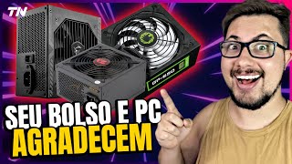 TOP melhores FONTES para PC GAMER BOAS e BARATAS 2023 e 2024  Custo Beneficio [upl. by Vincenta]