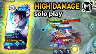 Benedetta EXP Rotation  High Damage in SOLO PLAY Top Global Benedetta  Gameplay MLBB [upl. by Bret341]