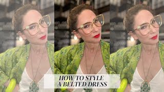 How to Style a Belted Dress  limegreen stylingtips fashiontips grwm [upl. by Rhianon]