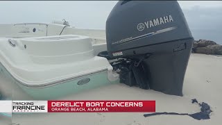 Abandoned boat in Orange Beach raises questions amid Francine brewing in Gulf [upl. by Naed]