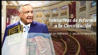 AMLO ANUNCIA CUALES SERAN LAS INICIATIVAS DE REFORMA A LA CONSTITUCION DESDE palacionacional [upl. by Ahsimal811]