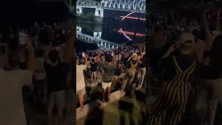 Vanderbilt fans toss goal post into Cumberland River in Nashville after upsetting No1 Alabama [upl. by Rehotsirhc]