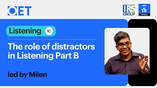 OET Listening The role of distractors in Listening Part B [upl. by Tankoos]