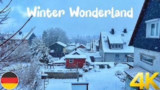 Snowy walk in winter wonderland 4K  Braunlage Germany a Beautiful town in the Harz [upl. by Croteau31]