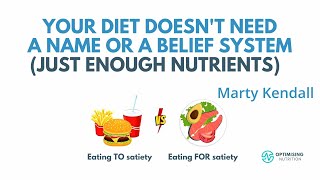 Marty Kendall presentation Your diet doesnt need a name or a belief system just enough nutrients [upl. by Ailaham50]