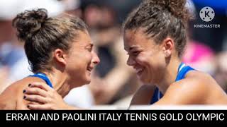 errani and paolini gold  italy tennis gold  Tennis Olympic final [upl. by Monagan317]