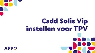 Cadd Solis Vip infuuspomp instellen voor TPV [upl. by Norma]