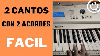 ESTA NOCHE NOS VAMOS A GOZAR PIANO FÁCIL  2 cantos 2 acordes basico sencillo [upl. by Idnat]