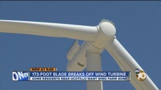 173foot blade falls off wind turbine in Ocotillo [upl. by Dreddy510]