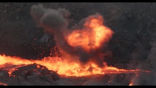 Propane gas tank thrown into lava lake at Erta Ale [upl. by Naivatco245]