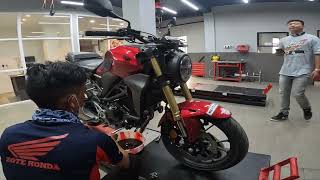 First Servicing CB300R BS6 amp Test Ride [upl. by Oirogerg480]