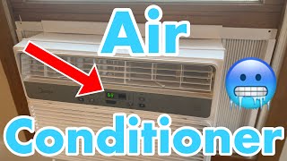 Midea Air Conditioner COMPLETE WALK  THROUGHINSTALL 10000BTU Cooling Dehumidifier Fan Function [upl. by Petula]