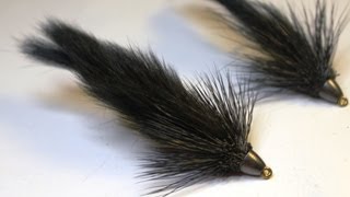 How to tie a Black Deer Hair Sculpin  Streamer Fly [upl. by Oicapot192]