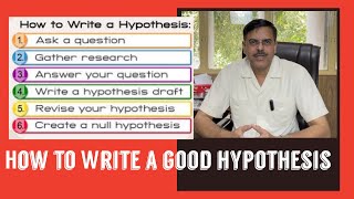 How to write a hypothesis  Research Methodology [upl. by Ahserb]