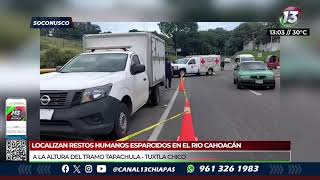 Localizan restos humanos en rio de Rio de Tuxtla Chico  NOTITRECE [upl. by Giana646]