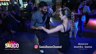 Srini Varadharajan and Denisse A Cambria Salsa Dancing at 2nd Moscow MamboMania weekend 09032019 [upl. by Fradin]