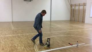 EMack Telescopic Pole Kit – Easy Line Taping for 3Point Lines Arcs amp Circles on Basketball Courts [upl. by Merdith]