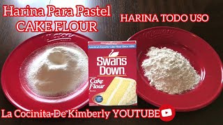 COMO HACER HARINA PARA PASTEL CAKE FLOUR SOLO DOS INGREDIENTES [upl. by Marlon]