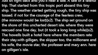 Lyrics to gilligans island harlem globetrotters versionwmv [upl. by Tongue144]